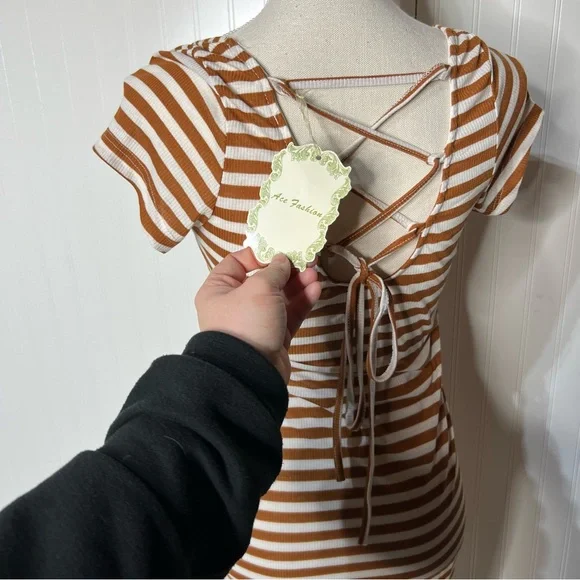 Ace Fashion | Striped Midi Dress - Picture 4 of 6